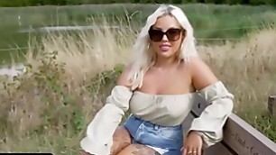 Country Blonde With Tattooed & Pierced Body Little Louise Slobbers On Stranger&#'s Cock - Mylf